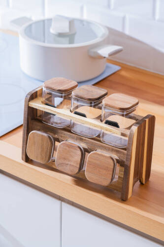 Calix Standlı 6 lı Baharatlık Takımı - Acar