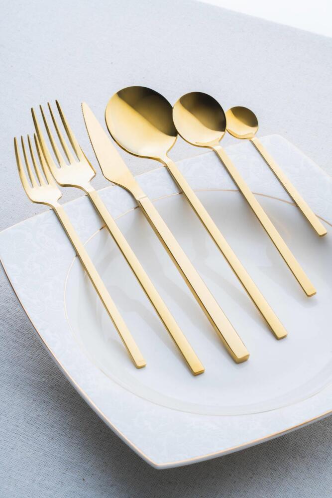 Camila 72 Parça Gold Çatal Kaşık Bıçak Takımı - 7