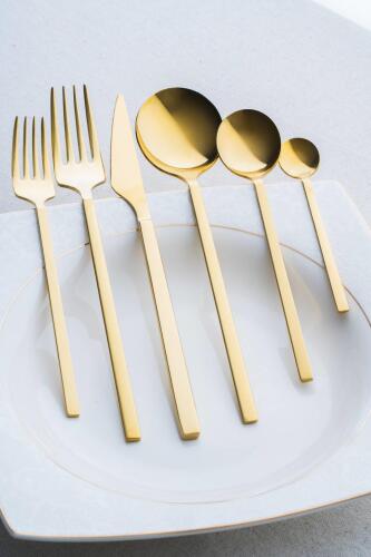 Camila 72 Parça Gold Çatal Kaşık Bıçak Takımı - Acar