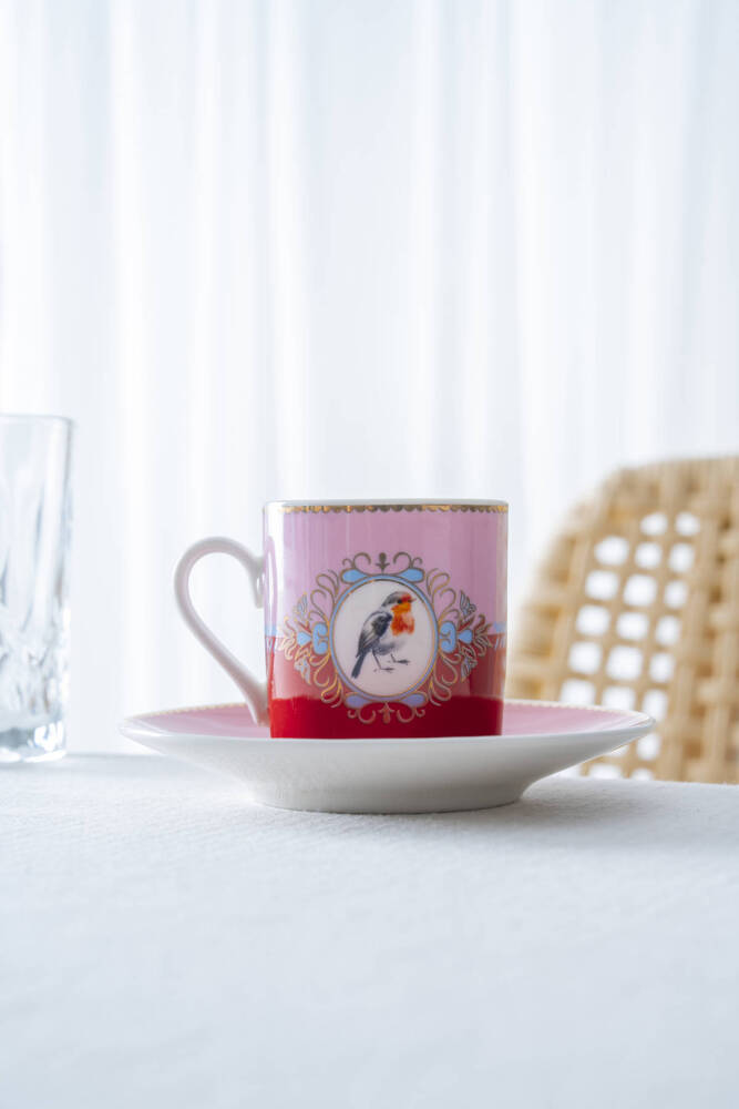 Candy 6 Kişilik Porselen Kahve Fincan Takımı - 90 ml - 2