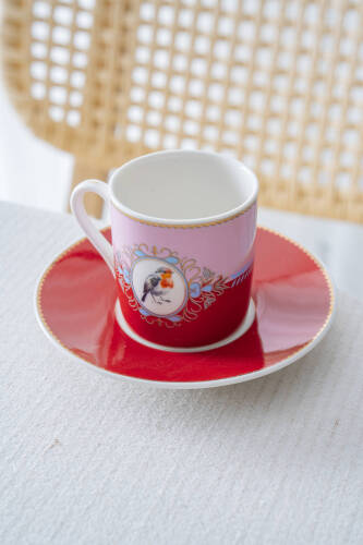 Candy 6 Kişilik Porselen Kahve Fincan Takımı - 90 ml - 3