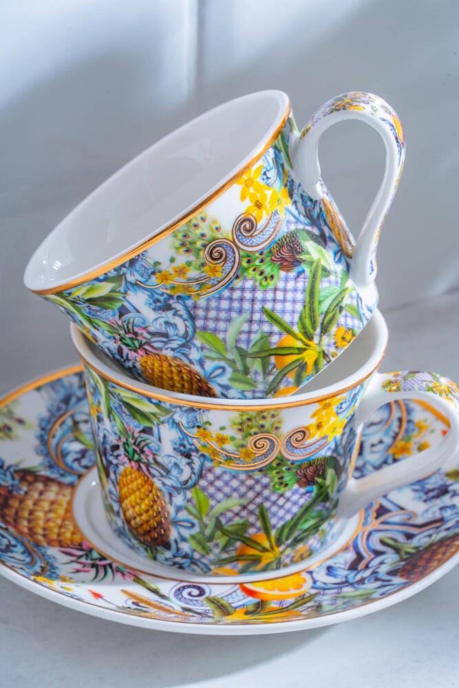 Capri 6 Kişilik Porselen Kahve Fincanı Takımı - 200 ml - 2