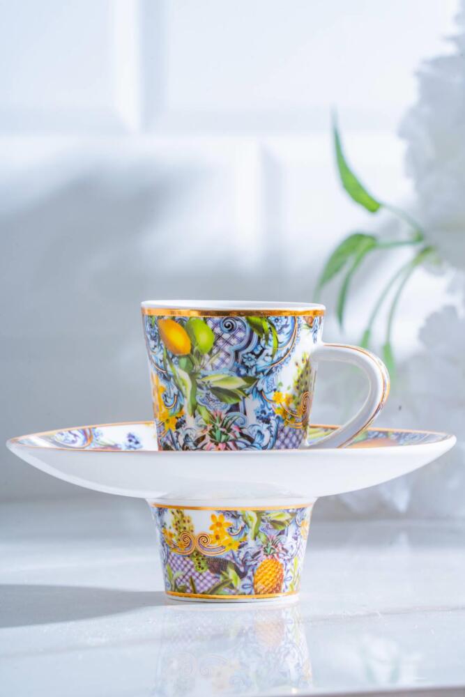 Capri 6 Kişilik Porselen Kahve Fincanı Takımı - 90 ml - 5