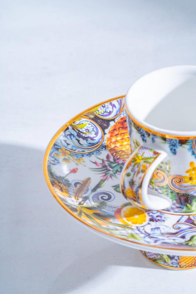 Capri 6 Kişilik Porselen Kahve Fincanı Takımı - 90 ml - 6