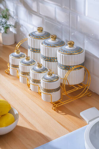 Capri 7 Parça Standlı Baharatlık Takımı - Acar