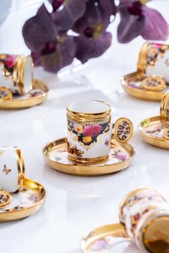 Caviar 6 Kişilik Porselen Kahve Fincanı Takımı - 1