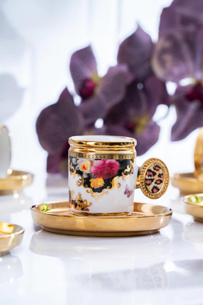 Caviar 6 Kişilik Porselen Kahve Fincanı Takımı - 2