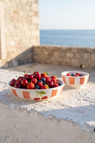 Cherry Much 6 Kişilik 7 Parça Porselen Kase Seti Turuncu - 3