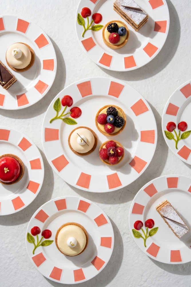 Cherry Much 6 Kişilik 7 Parça Porselen Pasta Servis Seti Turuncu - 2