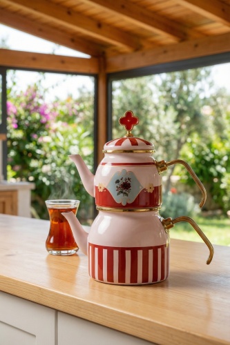 Chloe Emaye Mini Çaydanlık Takımı - Acar