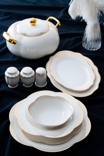 Clara 12 Kişilik 60 Parça Porselen Yemek Takımı - Acar