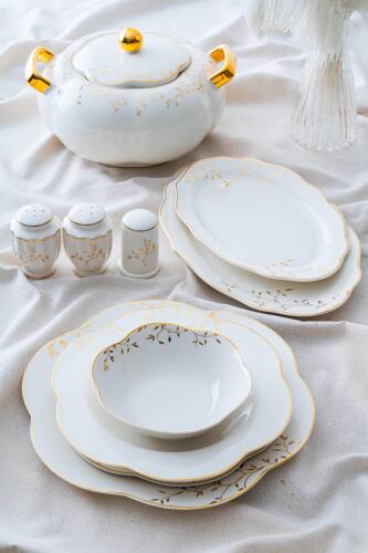 Clarice 12 Kişilik 60 Parça Porselen Yemek Takımı - Acar