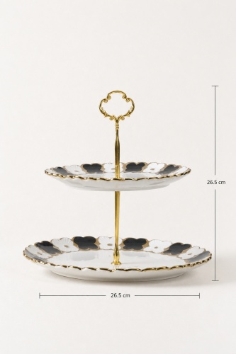 Cleef Katlı Kurabiyelik Siyah - 26 cm - 2