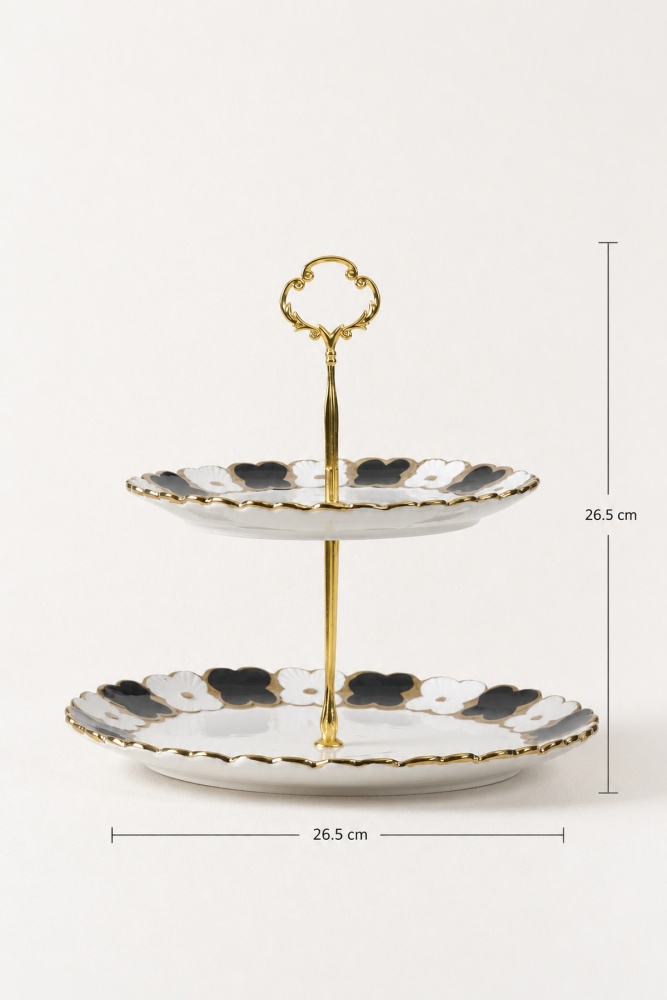 Cleef Katlı Kurabiyelik Siyah - 26 cm - 2
