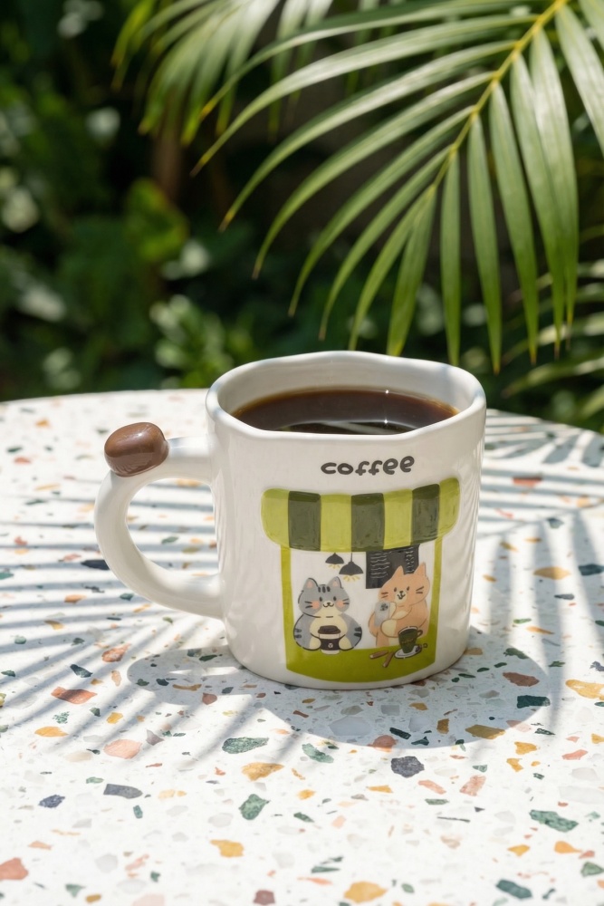 Coffee Shop Porselen Kupa - 425 ml - 1