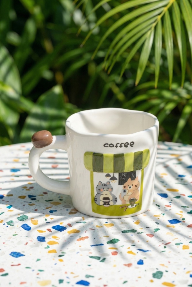 Coffee Shop Porselen Kupa - 425 ml - 2