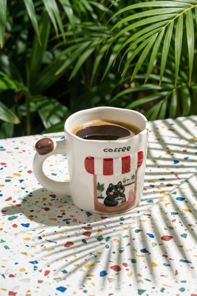 Coffee Shop Porselen Kupa - 425 ml - 1