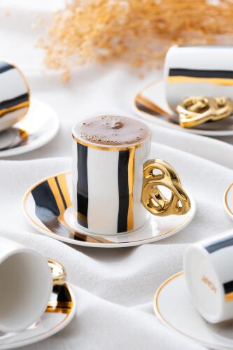 Cool Black Coffee Cup For 6 People - 90 Ml - Acar
