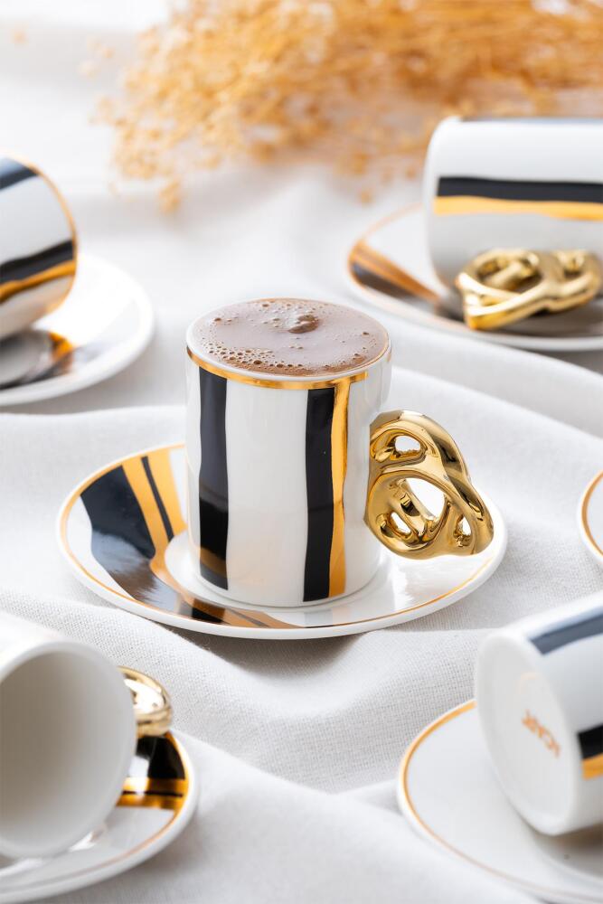 Cool Black Coffee Cup For 6 People - 90 Ml - 4