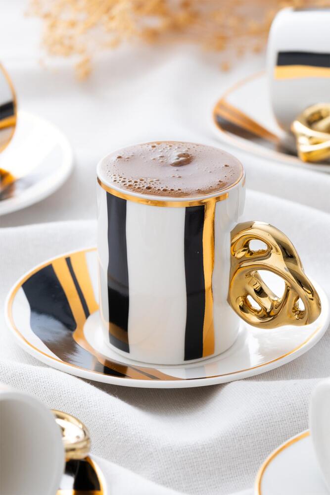 Cool Black Coffee Cup For 6 People - 90 Ml - 6