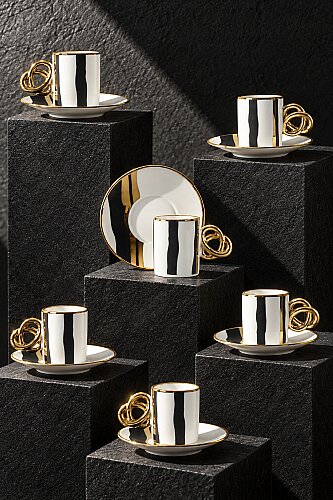 Cool Black Coffee Cup For 6 People - 90 Ml