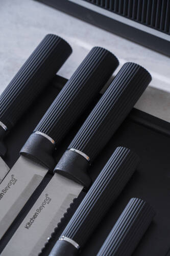 Cooper 10 Parça Standlı Kesme Tahtası Ve Bıçak Seti - 7