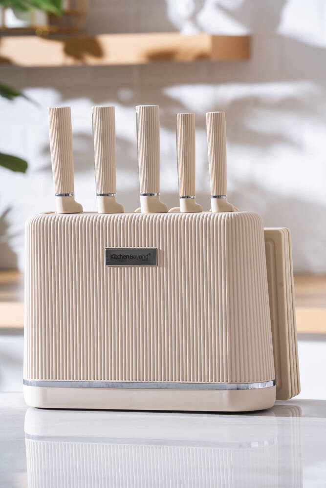 Cooper 10 Parça Standlı Kesme Tahtası Ve Bıçak Seti - 1