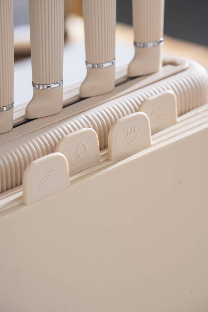 Cooper 10 Parça Standlı Kesme Tahtası Ve Bıçak Seti - 2