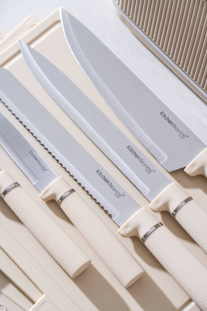 Cooper 10 Parça Standlı Kesme Tahtası Ve Bıçak Seti - 5