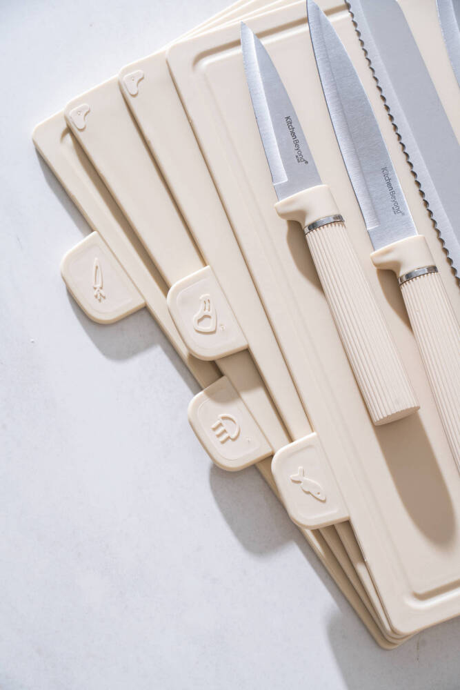 Cooper 10 Parça Standlı Kesme Tahtası Ve Bıçak Seti - 6