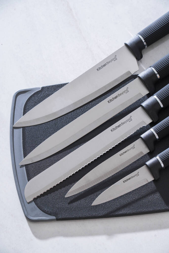 Cooper 12 Parça Standlı Kesme Tahtası Servis Ve Bıçak Seti - 6