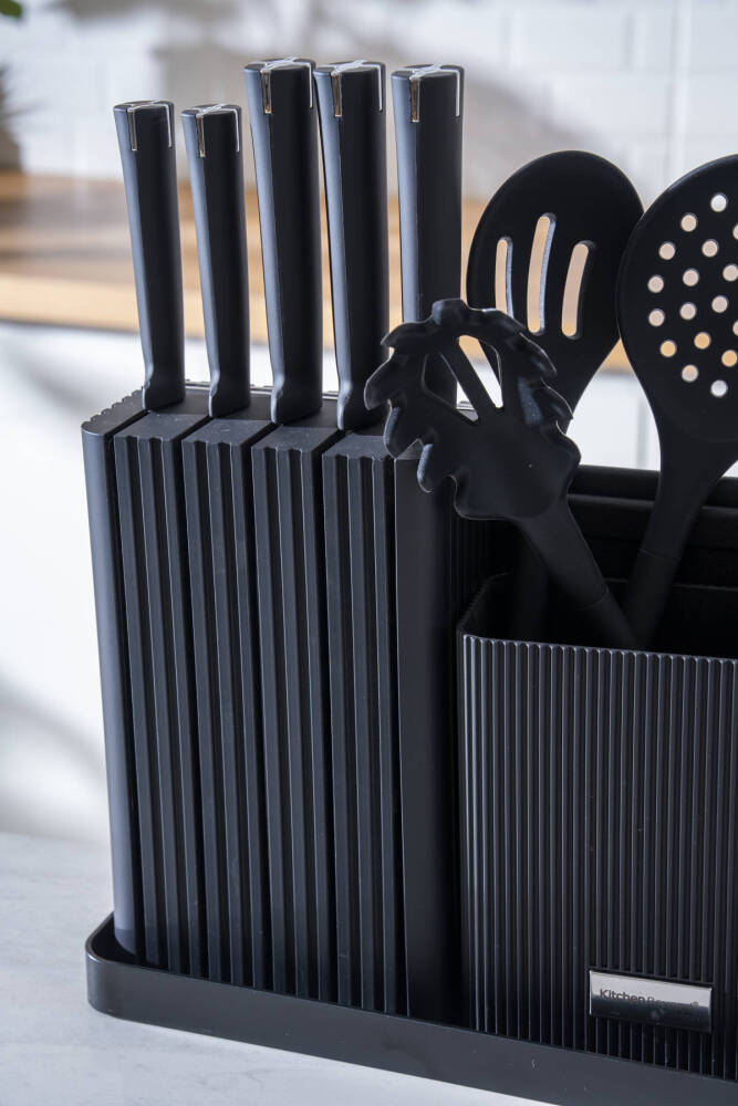 Cooper 14 Parça Standlı Kesme Tahtası Servis Ve Bıçak Seti - 2