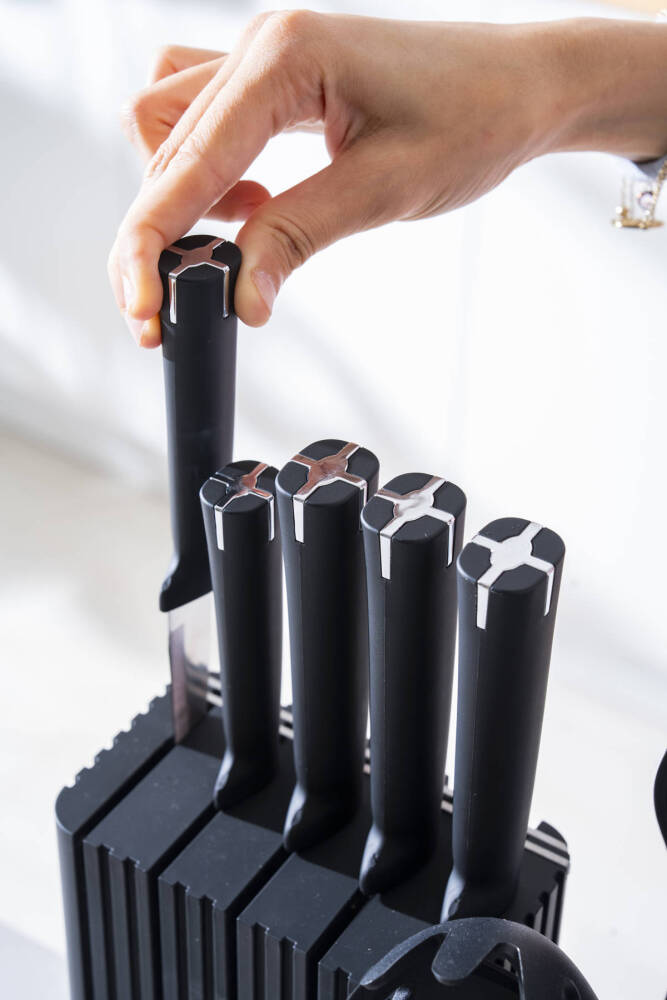 Cooper 14 Parça Standlı Kesme Tahtası Servis Ve Bıçak Seti - 6