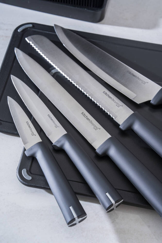 Cooper 14 Parça Standlı Kesme Tahtası Servis Ve Bıçak Seti - 8