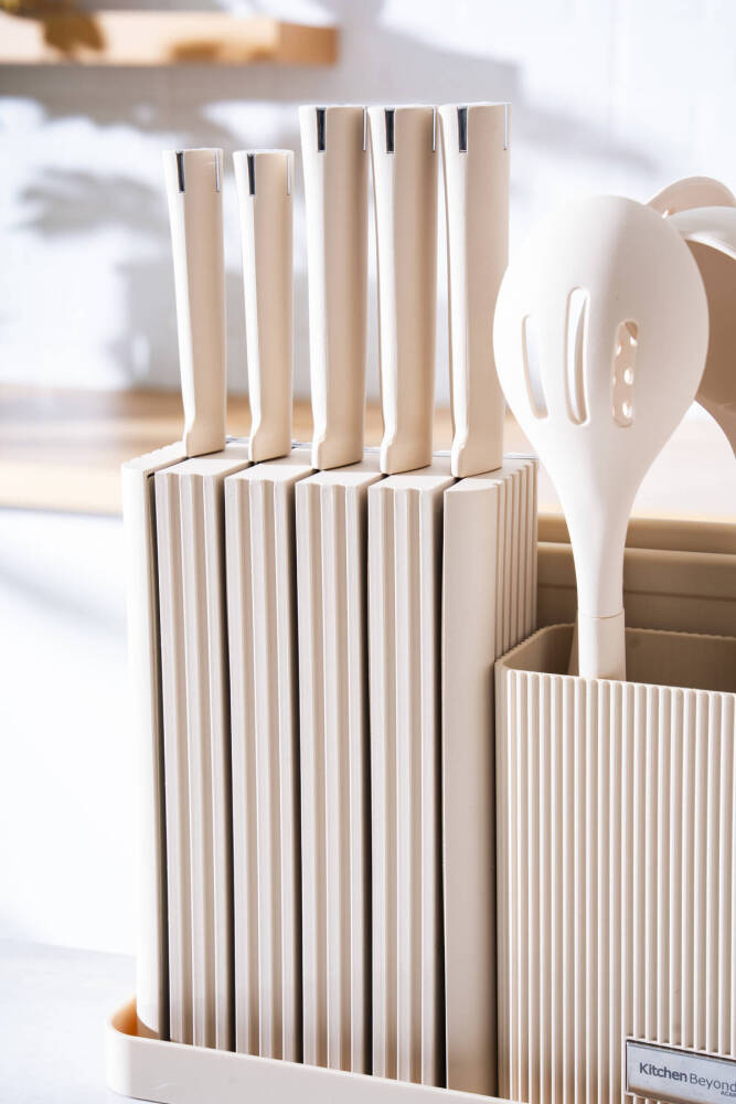 Cooper 14 Parça Standlı Kesme Tahtası Servis Ve Bıçak Seti - 2