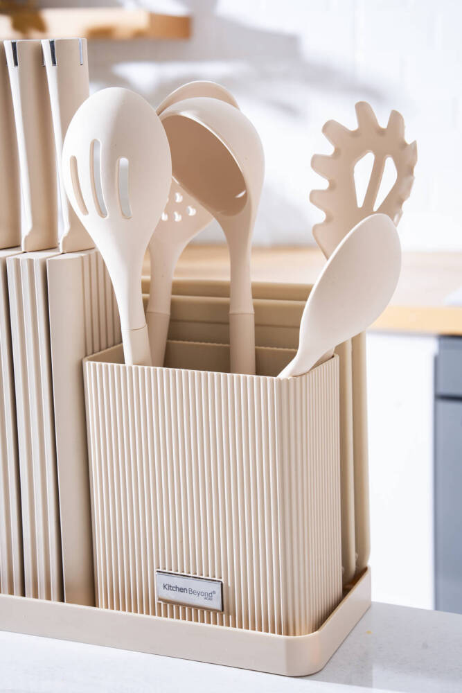 Cooper 14 Parça Standlı Kesme Tahtası Servis Ve Bıçak Seti - 3