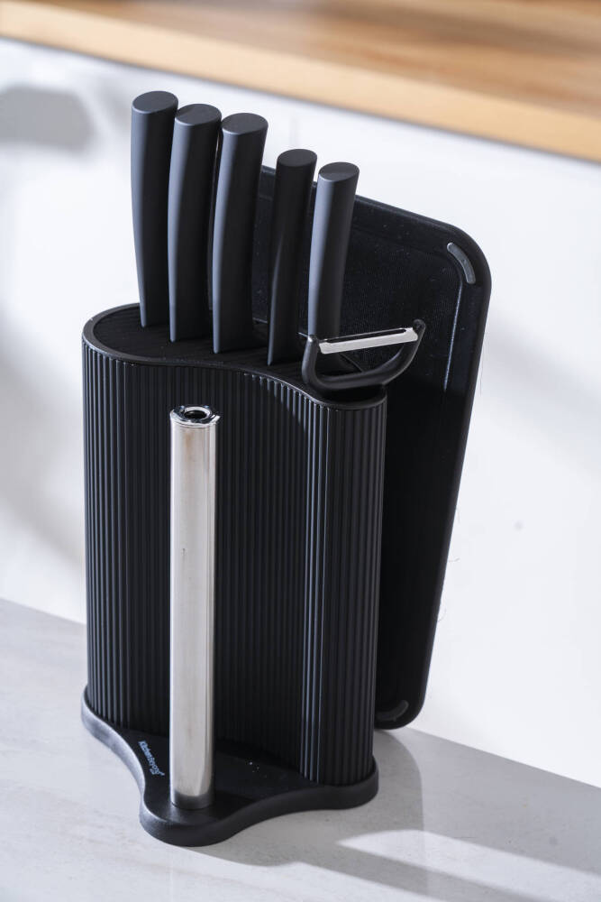 Cooper 8 Parça Standlı Kesme Tahtası Ve Bıçak Seti - 1