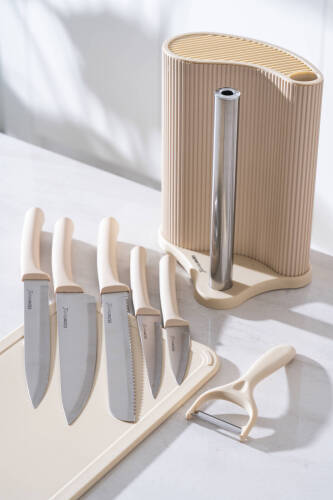 Cooper 8 Parça Standlı Kesme Tahtası Ve Bıçak Seti - 2