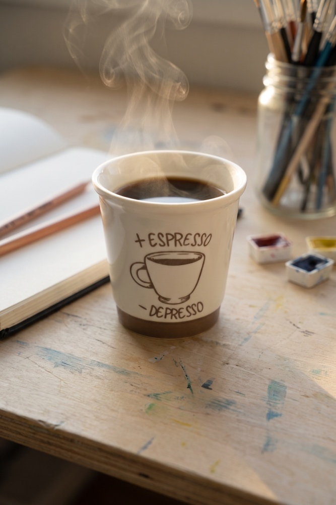 Cozy Porselen Espresso Bardağı Beyaz - 180 ml - 1