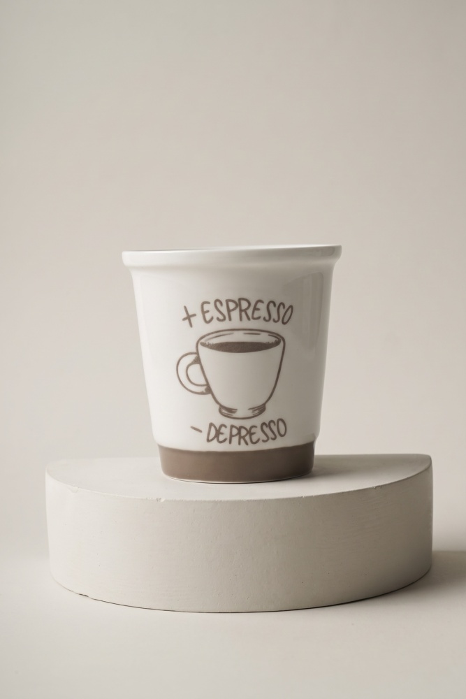 Cozy Porselen Espresso Bardağı Beyaz - 180 ml - 2