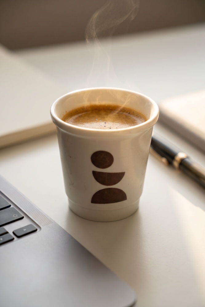 Cozy Porselen Espresso Bardağı Beyaz - 80 ml - 1