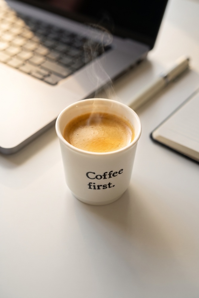 Cozy Porselen Espresso Bardağı Coffe First - 90 ml - 1