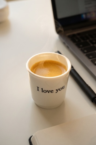 Cozy Porselen Espresso Bardağı I Love You - 90 ml - ACAR