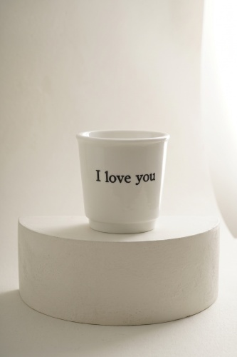 Cozy Porselen Espresso Bardağı I Love You - 90 ml - 2