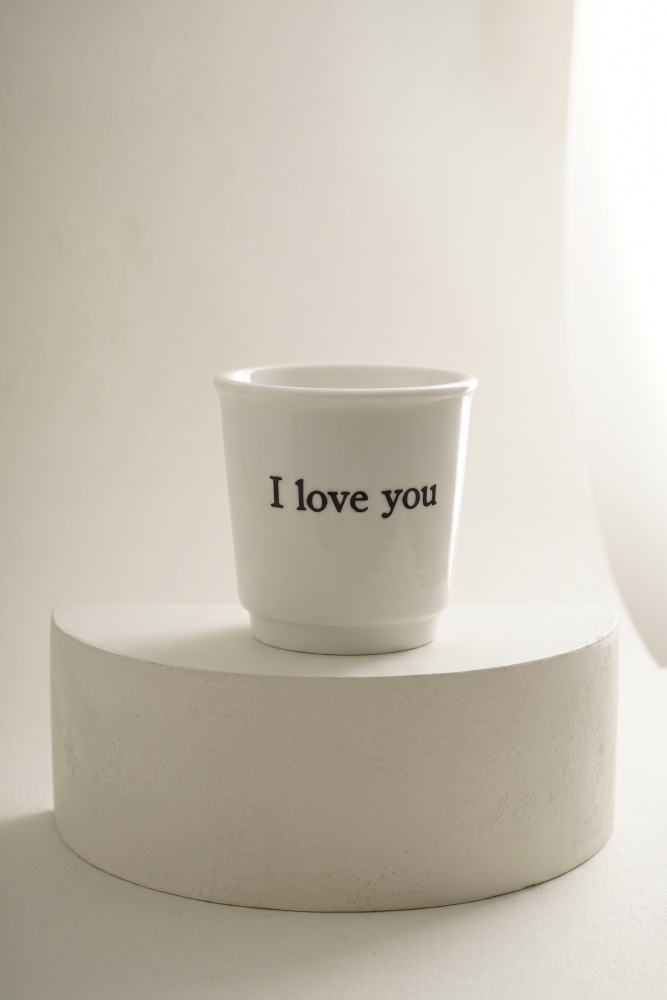 Cozy Porselen Espresso Bardağı I Love You - 90 ml - 2