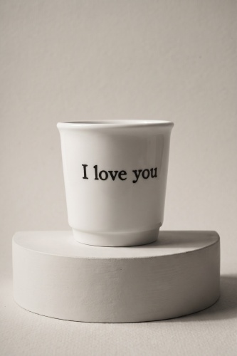 Cozy Porselen Espresso Bardağı I Love You - 90 ml - 3