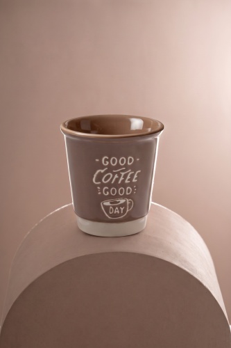 Cozy Porselen Espresso Bardağı Kahverengi - 180 ml - 2