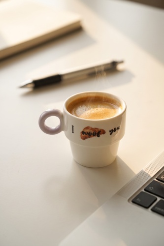Cozy Porselen Espresso Bardağı Lila - 100 ml - ACAR