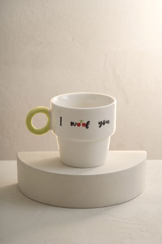 Cozy Porselen Espresso Bardağı Sarı - 100 ml - 3