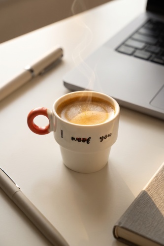 Cozy Porselen Espresso Bardağı Turuncu - 100 ml - ACAR